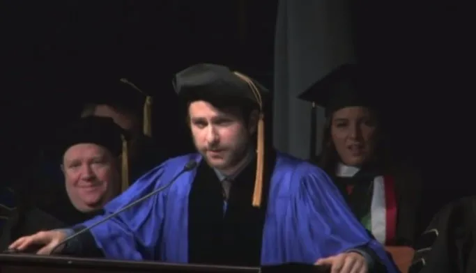 Charlie Day at Merrimack College Commencement